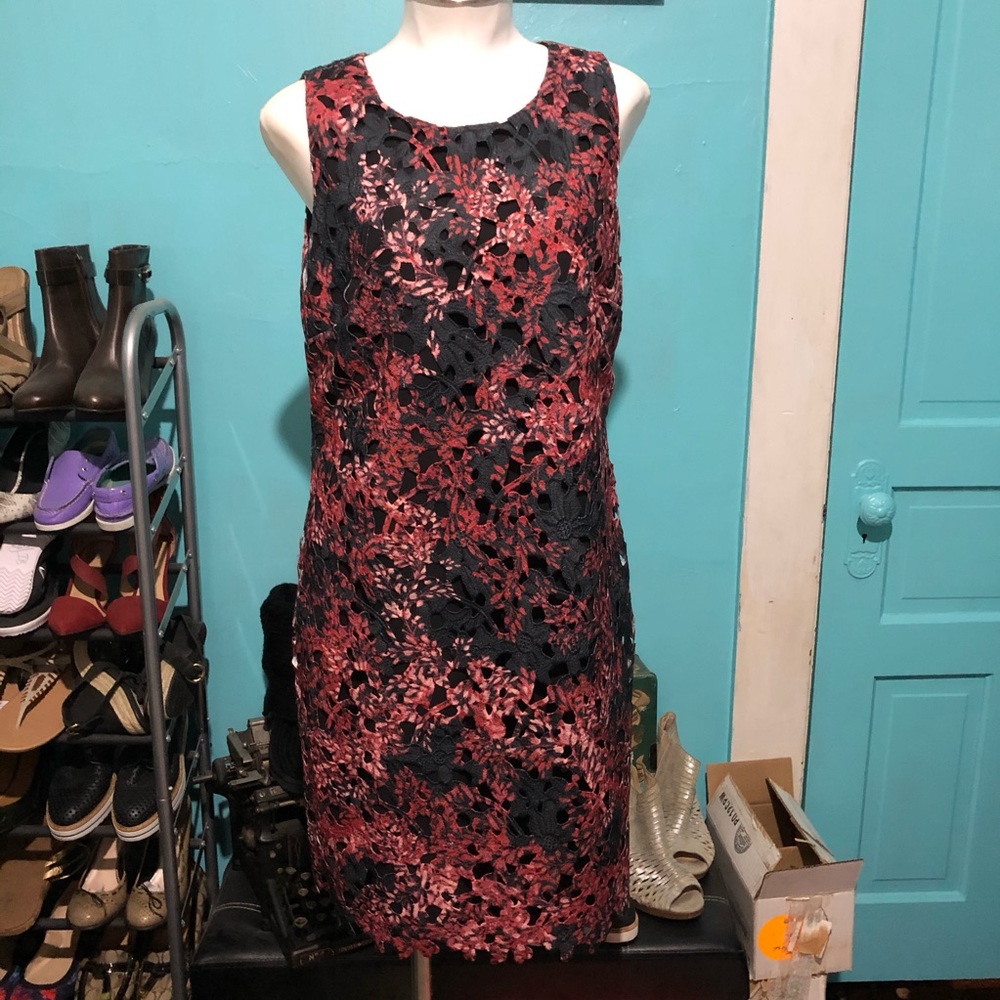 Vince Camuto laser cut dress